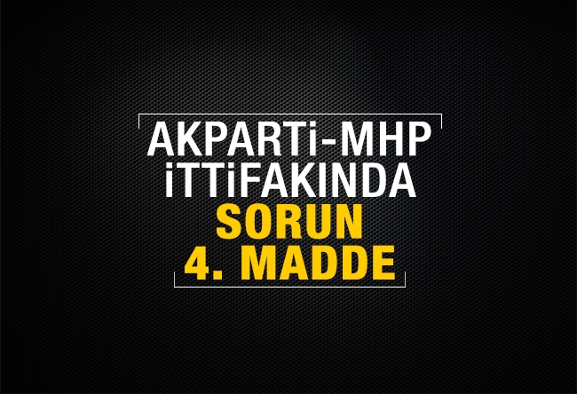 Deniz Zeyrek : AK Parti-MHP ittifakında sorun 4. madde