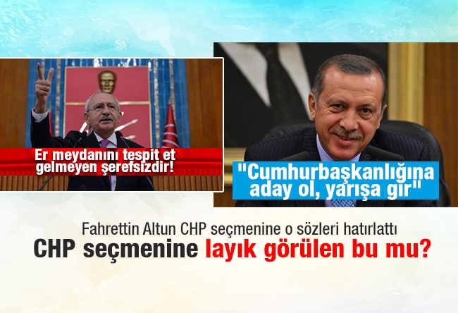 Fahrettin Altun : CHP seçmenine layık görülen bu mu?
